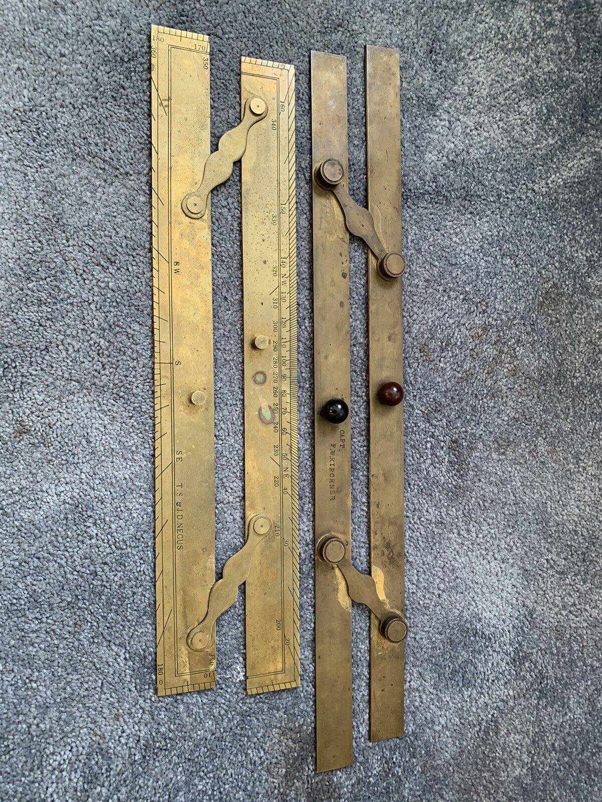 Antique 2 Parallel  Rulers